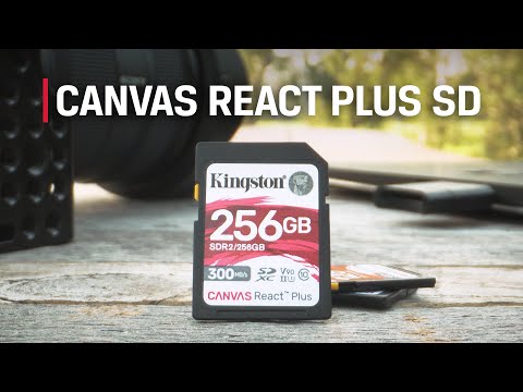 Atminties kortelė KINGSTON 256GB Canvas React Plus SDXC UHS-II 300R/260W U3 V90, skirtas Full HD/4K/8K video