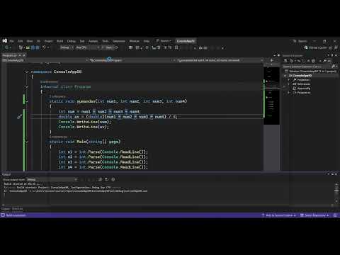 فيديو خاص سؤال بأستخدام الميثود عرض مجموع ومعدل اربع ارقام مدخلة من قبل المستخدم