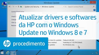 Atualizar drivers e softwares da HP com o Windows Update no Windows 8 e 7