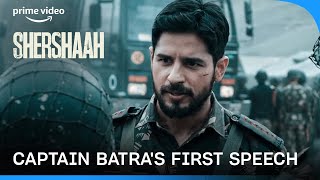Vikram Batra's First Speech As Captain | Shershaah | Sidharth Malhotra | Prime Video
