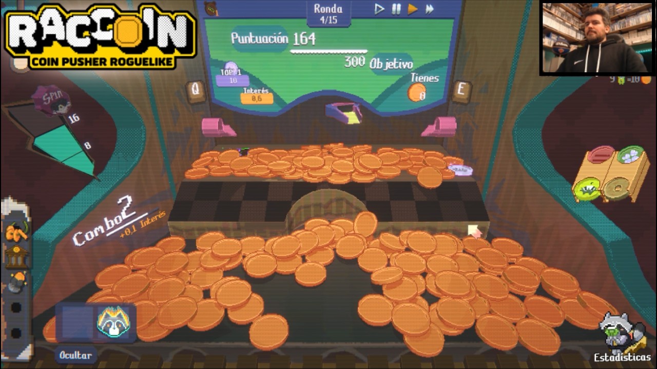 LLUVIA DE MONEDAS en RACCOIN, el nuevo roguelike para viciar 🪙 Gameplay en Español (PC Steam)