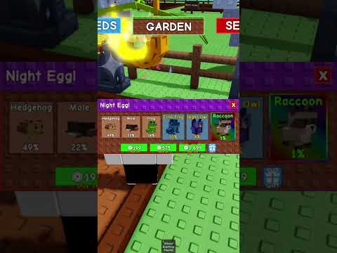 NIGHT EGG IS BACK!! GET A RACCOON NOW #growagarden #roblox #viralvideos #shorts #popular #summer