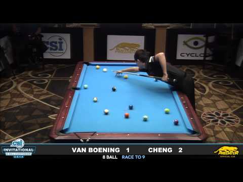 2014 CSI 8 Ball Invitational: Van Boening vs Cheng Pt.1