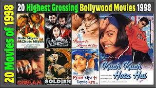 Top 20 Bollywood Movies Of 1998 | Hit or Flop | 1998 की बेहतरीन फिल्में | with Box Office Collection