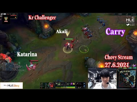 HLE Chovy Stream - Akali Carry in Kr Challenger #lol98
