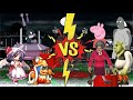 KOF MUGEN Baikinman Remilia Dedede Vs Miss T Shrek Peppa Pig Granny