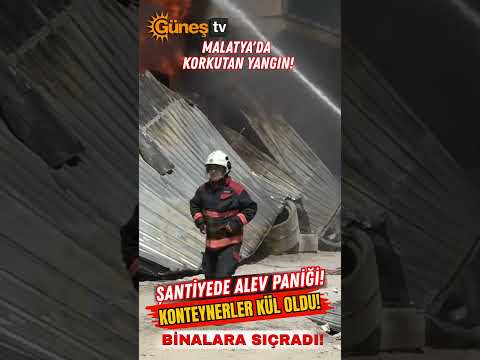 Malatya'da İşçi Konteynerleri Alev Alev Yandı! #Malatya #Yangın #TOKİ #SonDakika