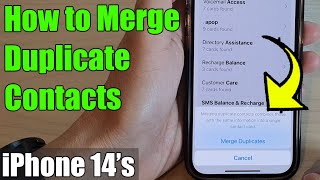 iPhone 14/14 Pro Max: How to Merge Duplicate Contacts
