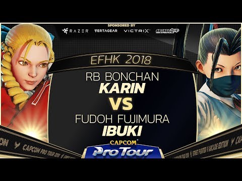 RB Bonchan (Karin/Sagat) vs Fudoh Fujimura (Ibuki) - EFHK 2018 Top 8 - CPT 2018