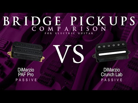 DiMarzio PAF PRO vs CRUNCH LAB - Passive Bridge Guitar Pickup Comparison Tone Demo
