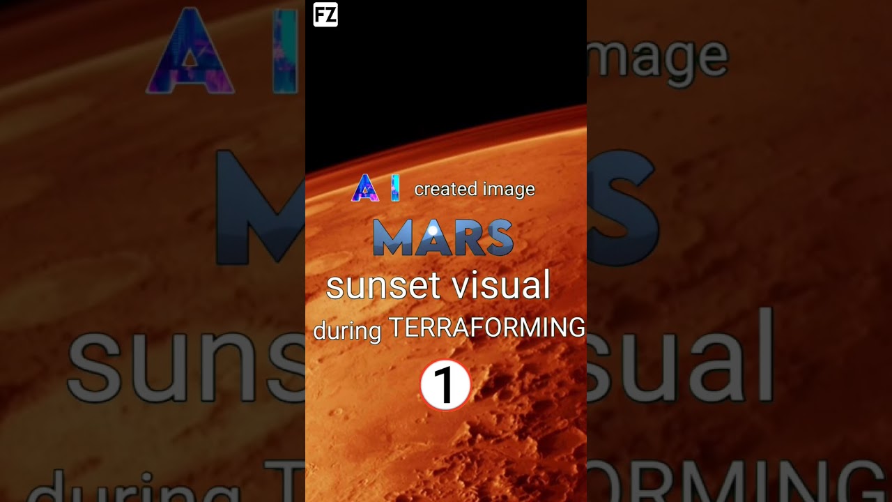 AI created an image of Mars sunset during terraforming  #trending #ai #shorts #mars
