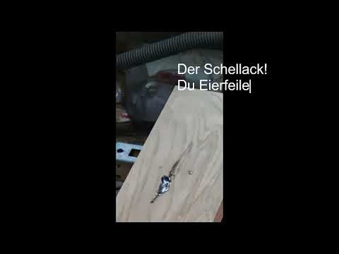 Holzrissfüllung mit Schellack - fehlerhaft