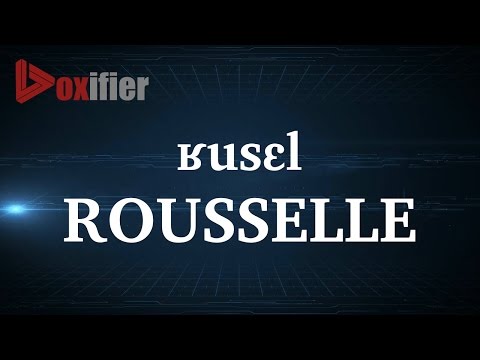 How to Pronunce Rousselle in French - Voxifier.com