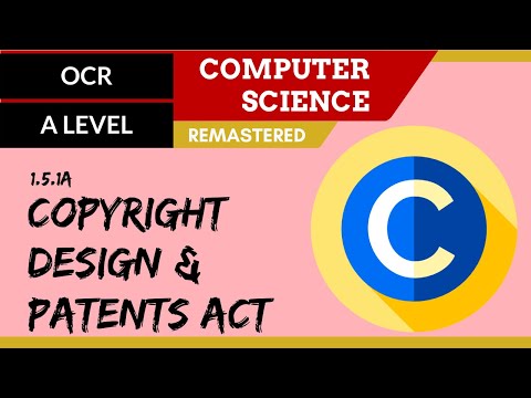 109. OCR A Level (H046-H446) SLR16 - 1.5 Copyright Design & Patents Act