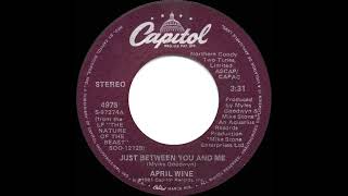 1981 HITS ARCHIVE: Just Between You And Me - April Wine (stereo 45 single version)
