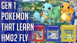 Pokemon Red Blue Yellow What Pokemon Can Learn Fly HM02 - Which Pokemon To Teach Fly Gen 1