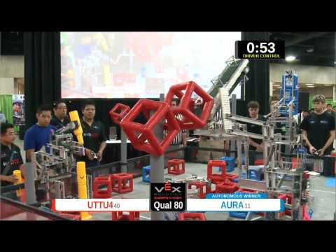 2015 VEXU Q80 - UTTU4 vs AURA - 37 to 100-Division Div-VEX U-VEX Worlds 2015