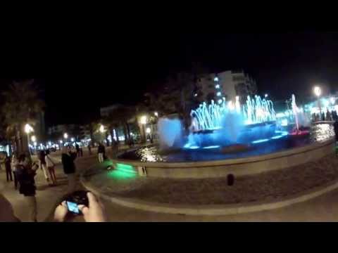 Фонтан на променаде в Салоу.GoPro Hero 2. 