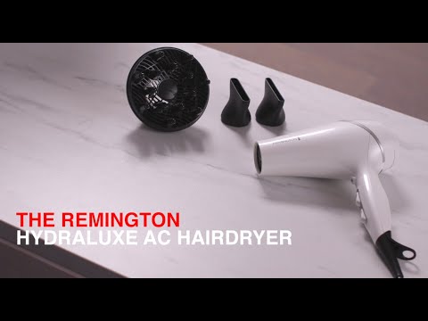 Remington | Plaukų džiovintuvas | AC8901 HYDRAlux | 2300 W | Number of temperature settings 3 | Ionic function | Diffuser nozzle | Baltas video