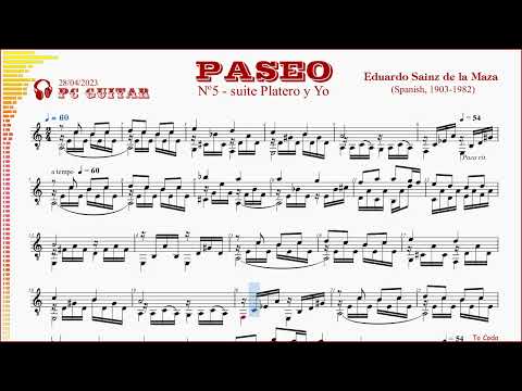 Eduardo Sáinz de la Maza, Paseo, guitar