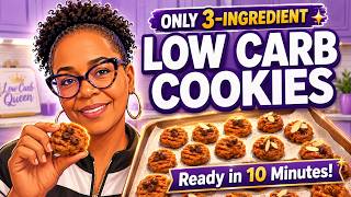 3-Ingredient Low Carb Peanut Butter Cookies | Easy Keto Cookie Recipe | Sugar-Free Dessert