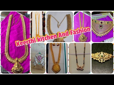 Kasulaperu Gold Long, Short Haram Designs With Weight/Huge Gold Jewelry Collection