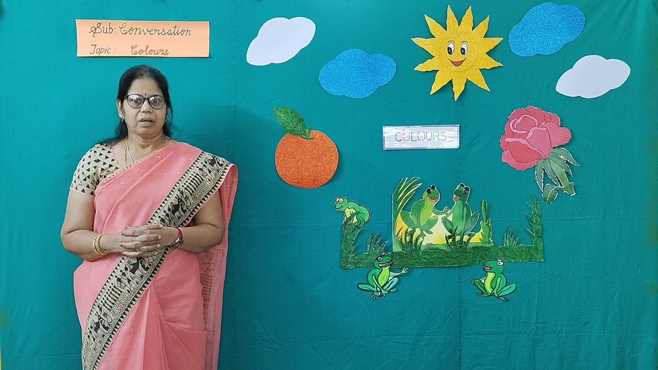 UKG sub: Conversation  Topic: Colours 1st Term Exam