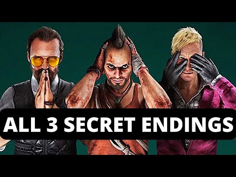 ALL Far Cry Villains SECRET ENDINGS - Vaas Alive, Pagan Nuking Montana, Josephs Key Moment