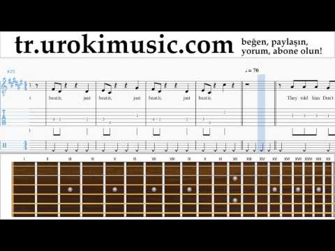 Gitar dersleri Michael Jackson - Beat It Notalar Eğitim Bölüm#2 um-i723