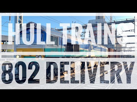 GBRf 66711 leads 802301 on delivery at Reading *HD*