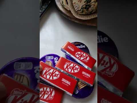 Asmr Satisfying Kitkat and Roundie Cadbury #shortsvideo #shorts #asmr