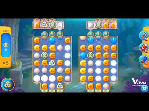 Fishdom. 8417 level no boosters and diamonds. 13 moves