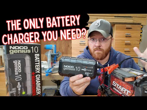 Battery Charger 10A 12V Fully Automatic Smart Car Battery Charger with LCD Display & Temperature Compensation for Car Motorcycle Vans video review thumbnail