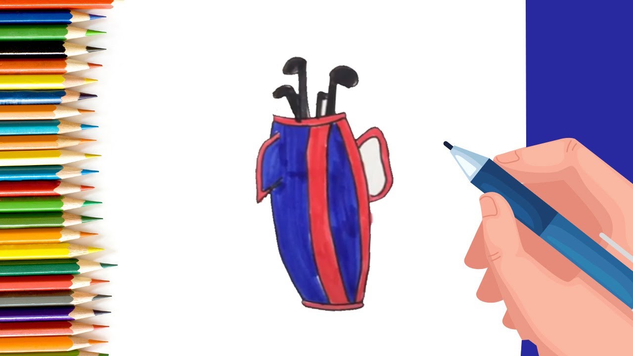 How to Draw Golf Bag