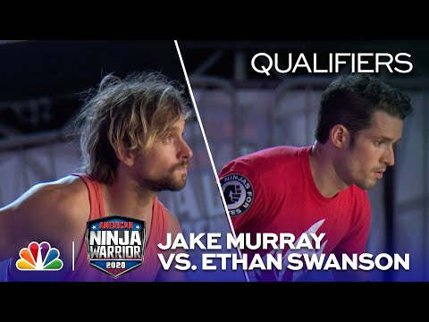 Jake Murray and Ethan Swanson Duel on the Power Tower - American Ninja Warrior Qualifiers 2020