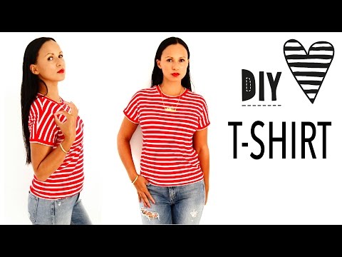 T-Shirt nähen ohne Schnittmuster / DIY MODE Nähanleitung