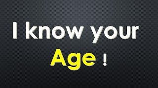 ✔ Maths Magic 2 - I Know your Age