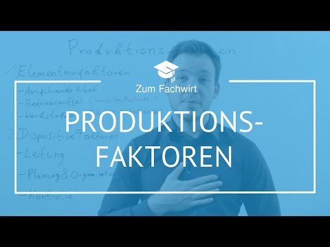 Production factors according to Gutenberg BWL IHK Fachwirt