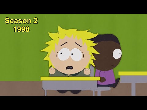 The evolution of Tweek Tweak's voice (South Park season 2-24)