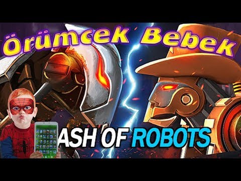 Örümcek Bebek ve Sincap Clash of Robots Oynuyor Güzel Tablet Oyunu
