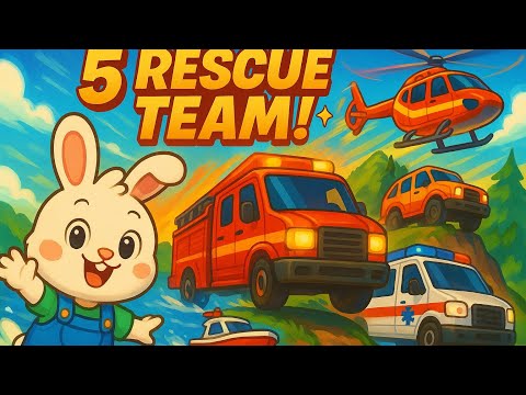 5 RESCUE TEAMS Save the Day! | Lulu Bunny Mega Rescue!