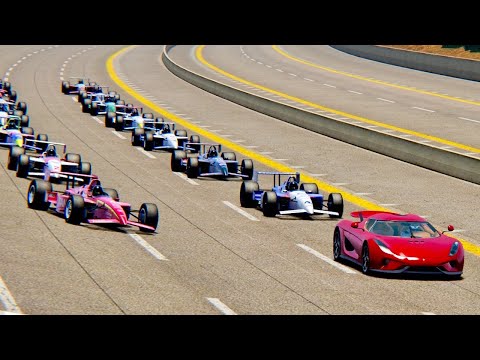Koenigsegg Regera engine F2004 vs IndyCar 1999 - Nardo Speed Ring