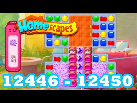 Homescapes Level 12446 - 12450 HD 3 - match puzzle Gameplay | android | IOS | 12447 | 12448 | 12449