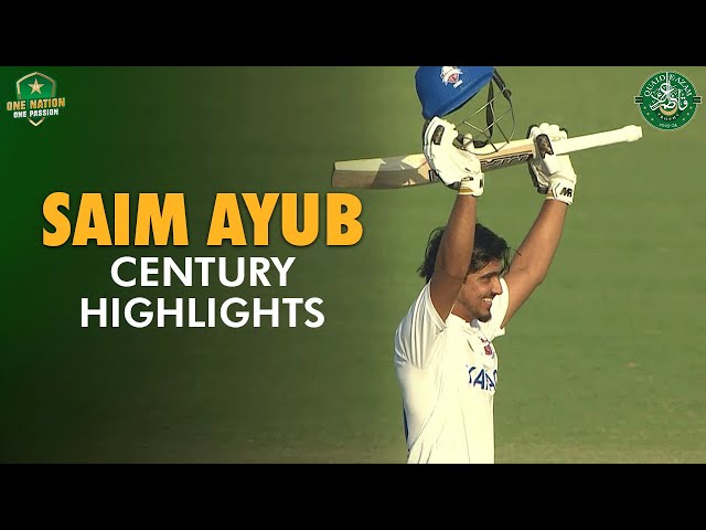Saim Ayub Century Highlights | | Faisalabad vs Karachi Whites | Day 3 | #QeAT 2023/24 | PCB | M1U1A
