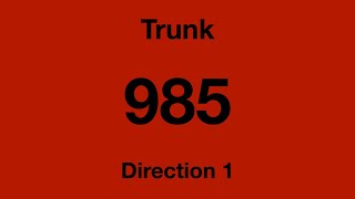 [SMRT Buses] Trunk Bus Service 985 - Direction 1 Hyperlapse