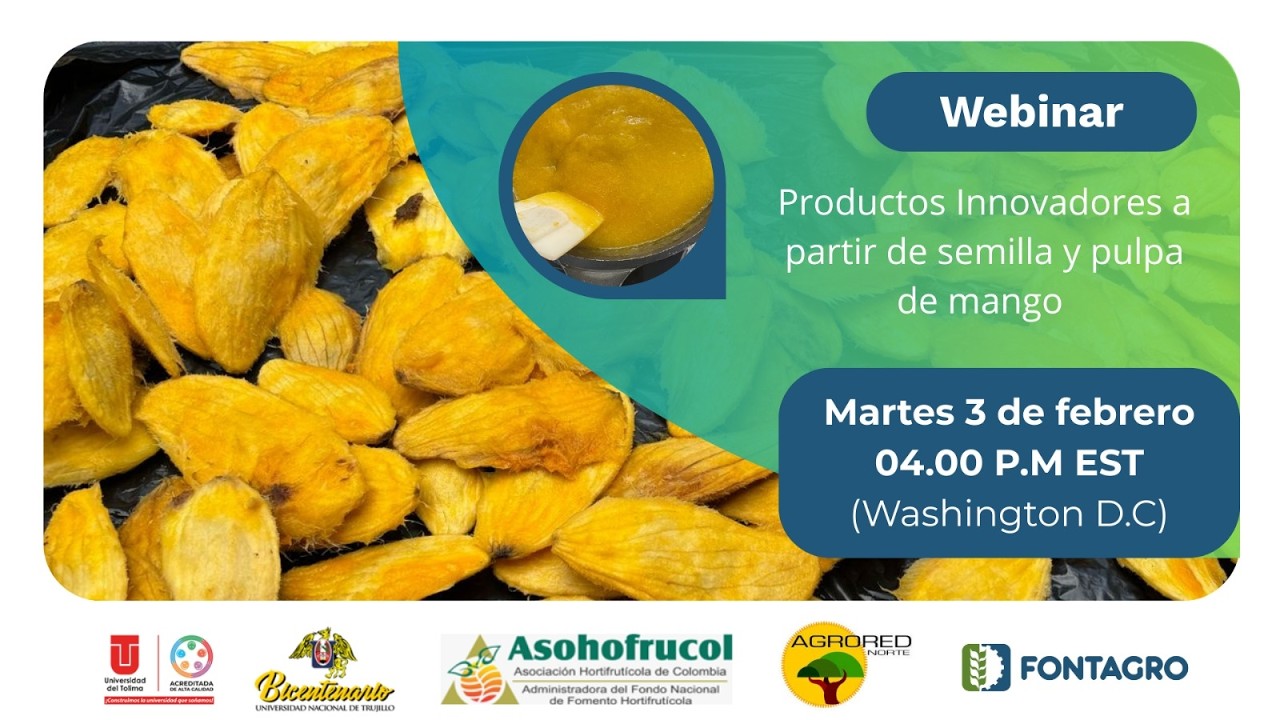 Productos innovadores a partir de semilla y pulpa de mango