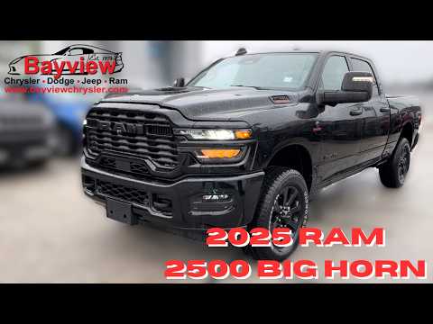 2025 Ram 2500 Big Horn 4x4 Crew Cab 6'4" Box in Black for sale at Bayview Chrysler Dodge Jeep Ram in Sarnia, ON