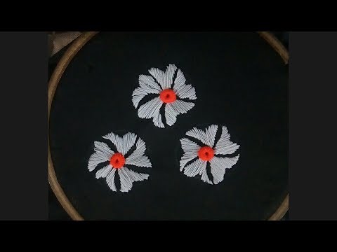 Hand embroidery: beautiful shiuli flower 2019.