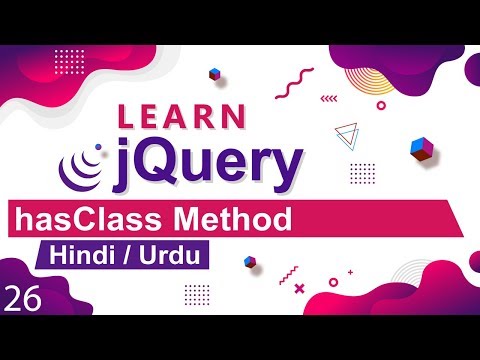 jQuery hasClass Method Tutorial in Hindi Urdu