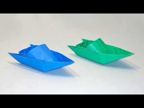 How to Make PAPER SPEED BOAT That Floats On Water | Origami Boat Step by Step